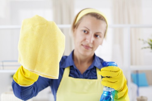 Professional office cleaning in W9 reception area