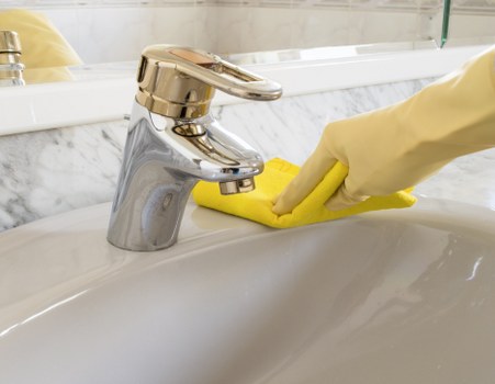 Cleaner dusting skirting boards and surfaces in a W9 flat
