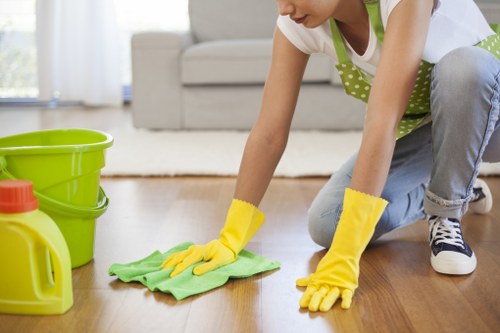 Professional post-construction cleaning in a W9 kitchen